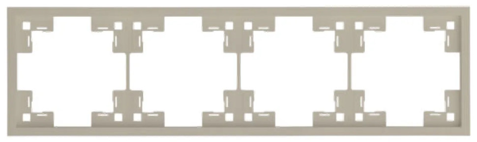 Рамка 4 местная, Латте, Standart Rikett 35840 LT Рамка 4 местная, Латте, Standart Rikett 35840 LT