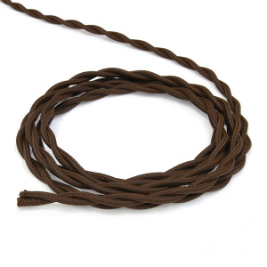 Ретро кабель витой 2x1,5 коричневый винтаж Lindas 62142