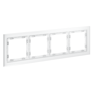 Рамка 4 местная, стекло, Белый матовый, S70 Voltum VLS110402