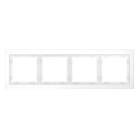 Рамка 4 местная, стекло, Белый матовый, S70 Voltum VLS110402