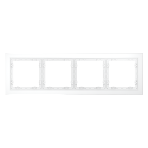 Рамка 4 местная, стекло, Белый матовый, S70 Voltum VLS110402