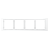 Рамка 4 местная, стекло, Белый матовый, S70 Voltum VLS110402