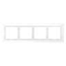 Рамка 4 местная, стекло, Белый матовый, S70 Voltum VLS110402