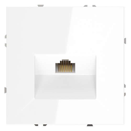 Розетка комп. RJ45 кат.6, Белый глянцевый, VOLTUM S70 VLS060101