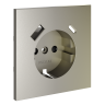 Лицевая панель для розетки с З/К и шторками, с USB A+C, Шелк, S70 Voltum VLS001004