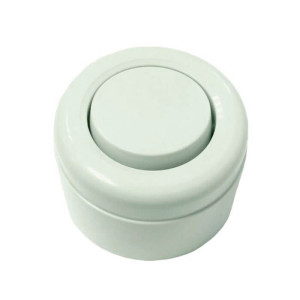 Выключатель пластиковый кнопочный 1 кл., цв. белый, Interior Electric С-2000