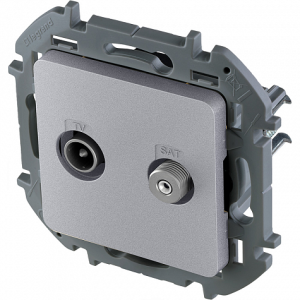 Розетка телевизионная TV-SAT, алюминий, INSPIRIA Legrand 673882