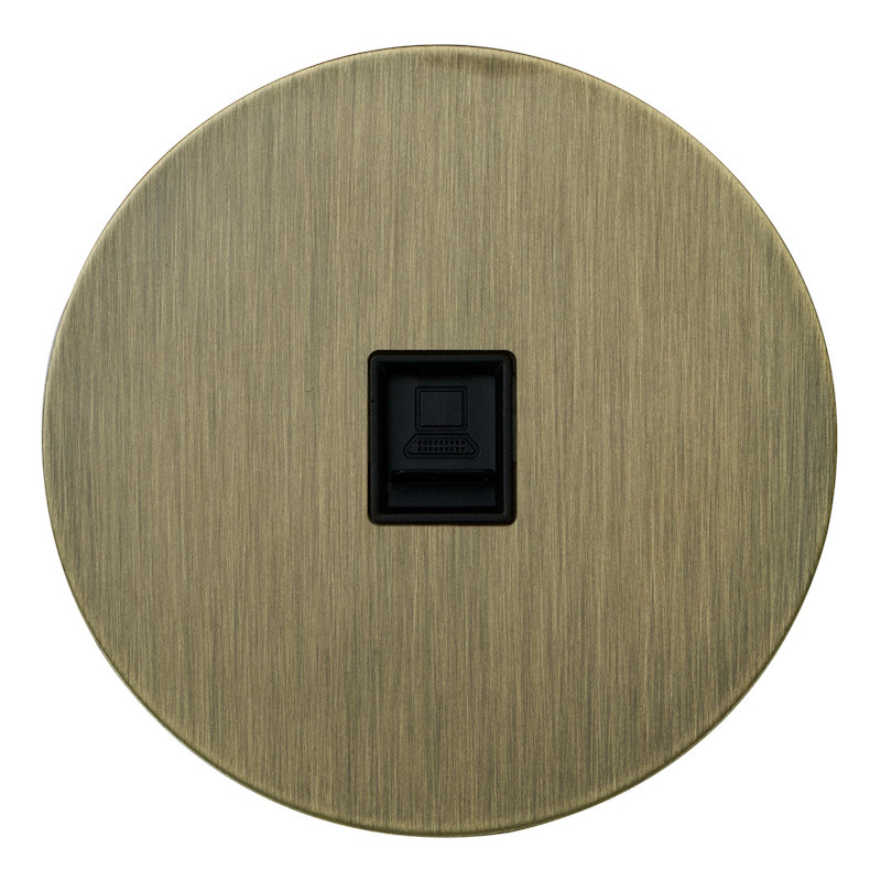 Розетка компьютерная RJ45 (внутренний монт.), Бронза, Аrt Salvador EU030106