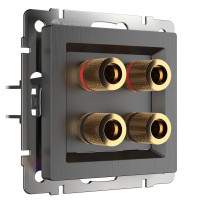 Аудиорозетка, Графит рифленый, Werkel W1185004
