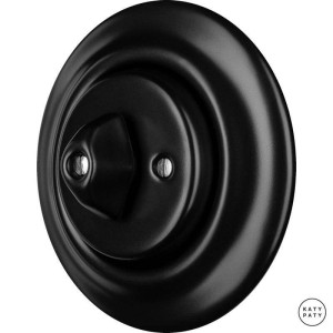 Выключатель поворотный 1 кл. перекрестный, черный матовый, Katy Paty NIM7