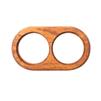 Рамка 2 местная под электрику Salvador на бревно D220 мм, Ясень в масле, DecoWood ОМРСМ2-220