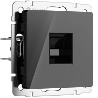 Розетка компьютерная RJ45 Cat. 5e, Акрил черный, Werkel W1181048