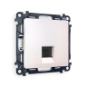 Розетка комп. с шторками RJ45 Cat. 6, Жемчуг, ALFA Quant Ambrella Volt MA212010