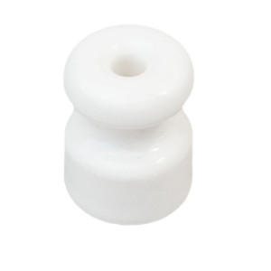 Кабельный изолятор керамика, Белый Bironi R1-551-01-50 (50 шт./упак.)