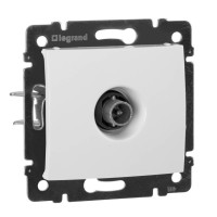 Розетка телевизионная TV проходная, белый, Valena Classic Legrand 774431