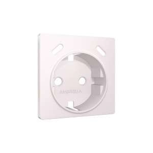 Лицевая панель розетки с З/К и USB зарядкой C+С со шторками, Жемчуг, ALFA Quant Ambrella Volt AP2105