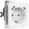 Розетка с З/К и USB зарядкой, тип А+С, Белый, Werkel W1171761