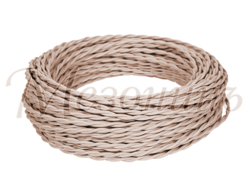 Ретро кабель витой 3x2,5 Бежевый, ТМ МезонинЪ GE70114-15 (1 метр)