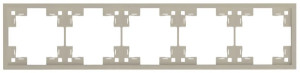Рамка 5 местная, Латте, Standart Rikett 35850 LT