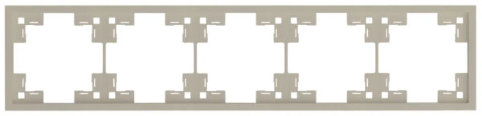 Рамка 5 местная, Латте, Standart Rikett 35850 LT