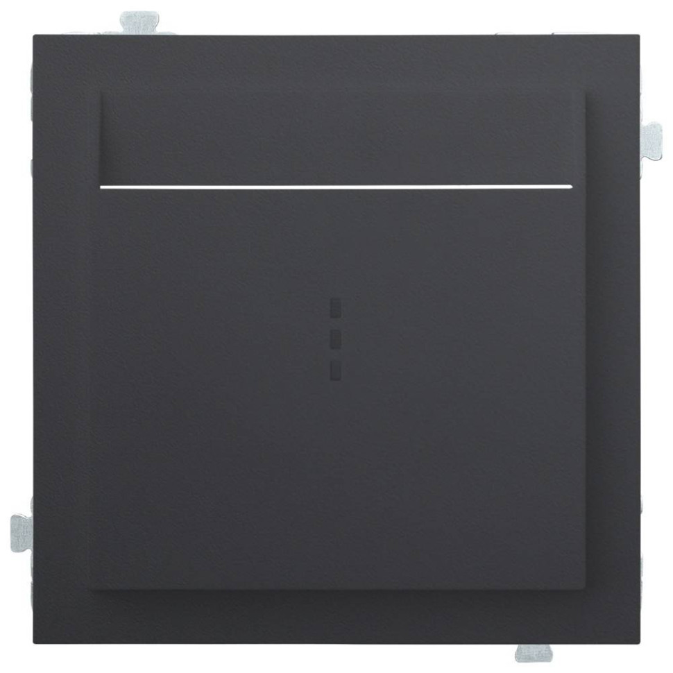 Лицевая панель для выключателя для гостиниц карточного, Черный сатин, Rikett 35731 MB