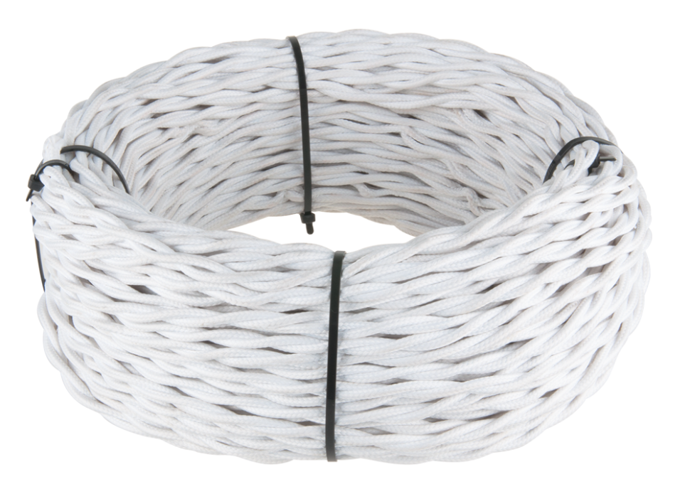 Ретро кабель витой 3x1,5 Белый, Werkel  W6453501 (1 метр)