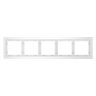Рамка 5 местная, стекло, Белый матовый, Voltum S70 VLS110502