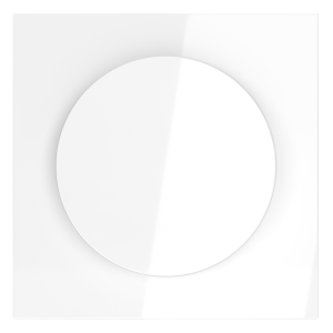 Лицевая панель для диммера поворотно-нажимного, Белый глянцевый, Voltum S70 VLS002001