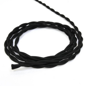 Ретро кабель витой UTP 5е (интернет) черный винтаж (50м) Lindas 60250