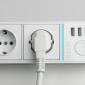 Удлинитель 4 местный с З/К + USB, 1.7 метра, Белый, Werkel W6514901