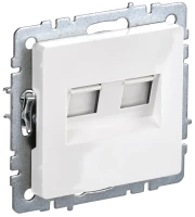 Розетка комп.+телеф. RJ11+RJ45 Cat. 5e, Белый, Brite IEK BR-KT20-O-1-K01
