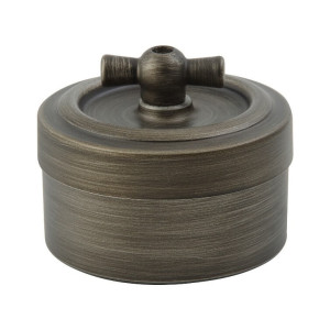 Выключатель поворотный 2 кл. (4 положения), металл, состаренное серебро, Vintage M1-12-29