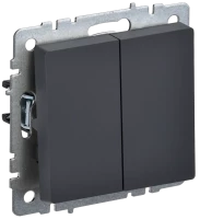 Выключатель 2 кл. проходной, Графит, Brite IEK BR-V22-0-10-K53