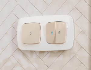 Рамка 4 местная пластик, Белый глянец, OMEGA Ecta Ambrella Volt OF140104