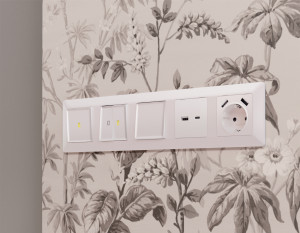 Лицевая панель выключателя 1 кл., Жемчуг, ALFA Quant Ambrella Volt AP2010