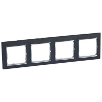 Рамка 4 местная, ноктюрн-серебряный, Valena Classic Legrand 770394
