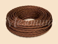Ретро кабель витой 3x2,5 Шоколад, ТМ МезонинЪ GE70114-17 (1 метр)