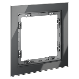 Рамка 1 местная, стекло, Графит, Voltum S70 VLS110107