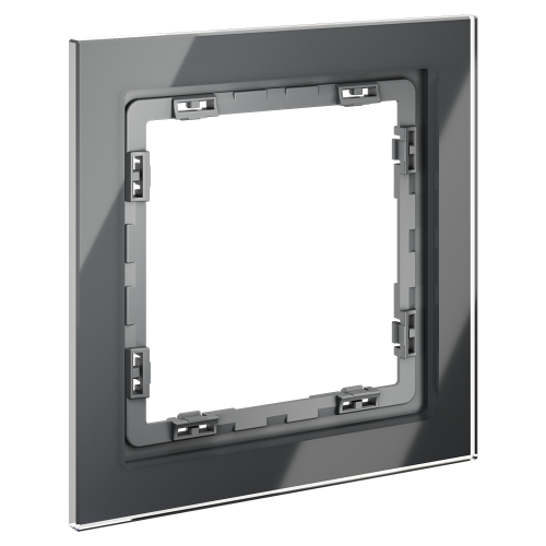 Рамка 1 местная, стекло, Графит, Voltum S70 VLS110107
