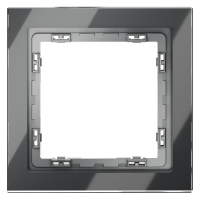 Рамка 1 местная, стекло, Графит, Voltum S70 VLS110107