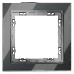 Рамка 1 местная, стекло, Графит, Voltum S70 VLS110107