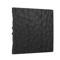 Лицевая панель выключателя 3 кл., Hammer Черный, Werkel W1239008