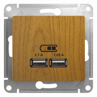 Розетка USB для зарядки, Дуб, Glossa SE GSL000533
