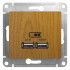 Розетка USB для зарядки, Дуб, Glossa SE GSL000533