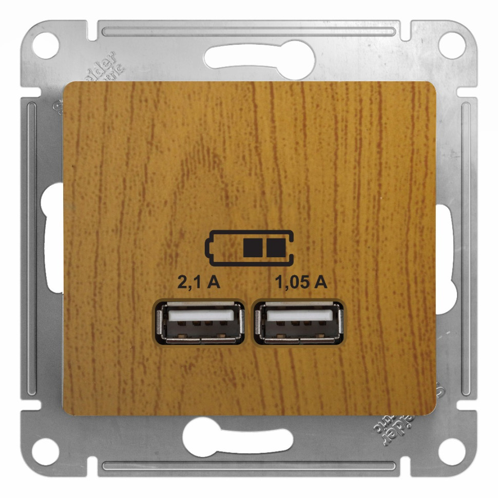 Розетка USB для зарядки, Дуб, Glossa SE GSL000533 Розетка USB для зарядки, Дуб, Glossa SE GSL000533