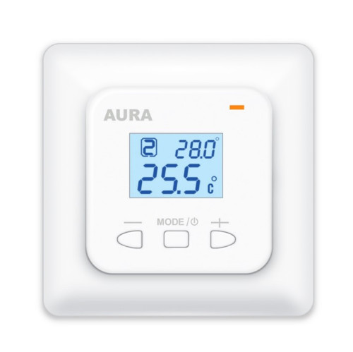 Терморегулятор теплого пола двухзонный электронный, белый, AURA LTC 440