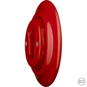 Выключатель кнопочный 1 кл. перекрестный, ярко-красный глянцевый, Katy Paty NIROGSl7