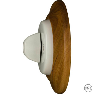 Выключатель поворотный 1 кл. перекрестный, вишня матовая, Katy Paty LIPAM7