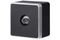 Розетка телевизионная TV оконечная, Черный с серебром, Werkel W5083034