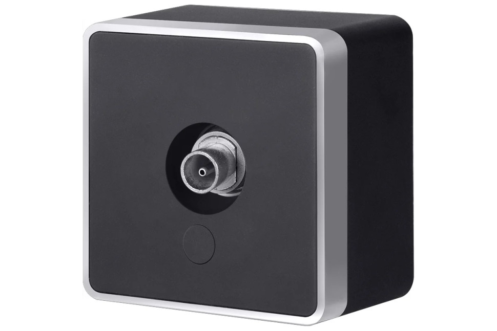 Розетка телевизионная TV оконечная, Черный с серебром, Werkel W5083034
